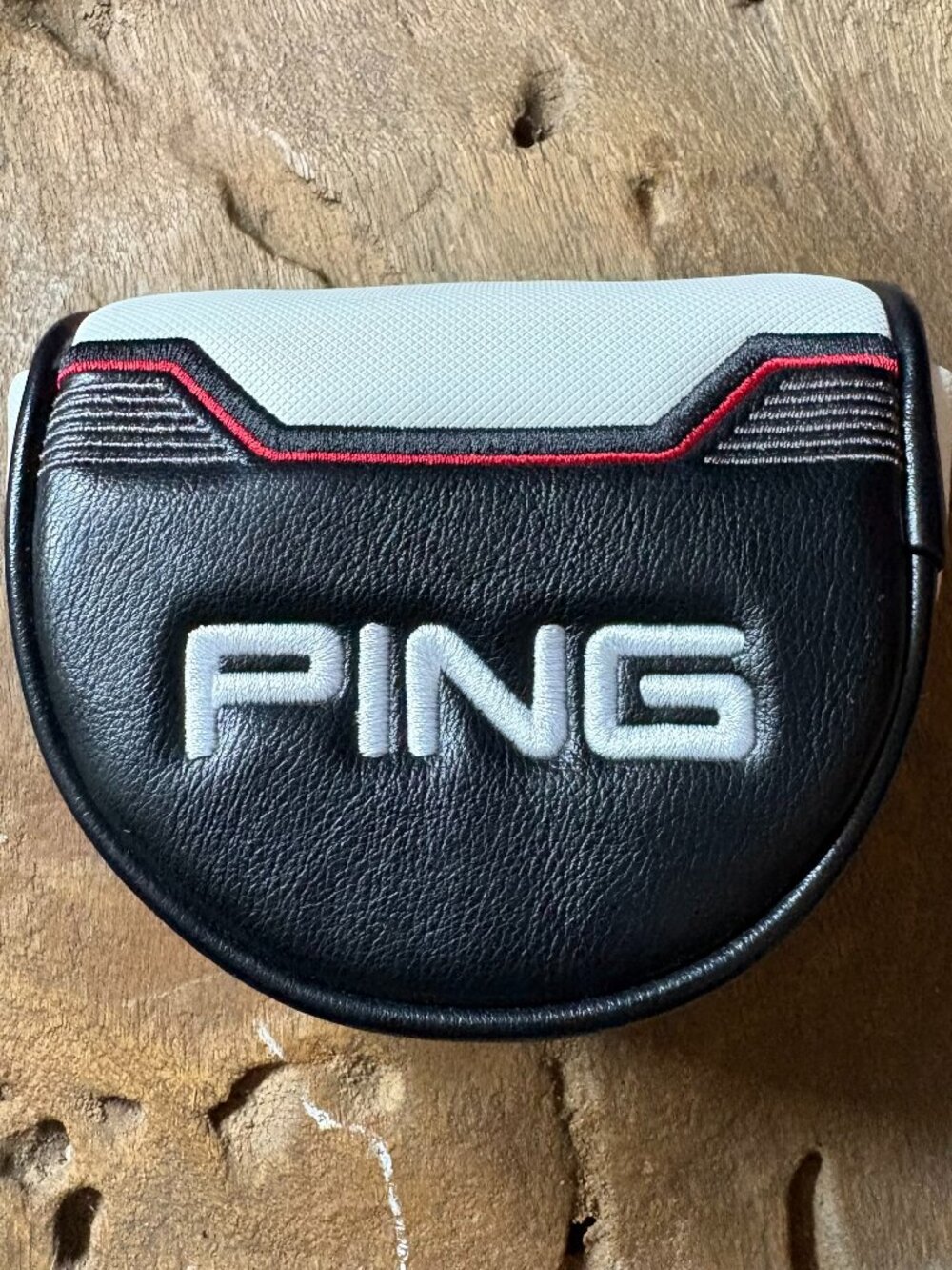 Ping golf mallet headcover black red white magnetic 2021